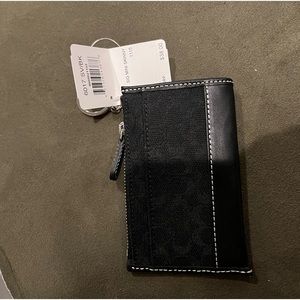 Coach signature keychain and coin purse/id/credit cards nwt